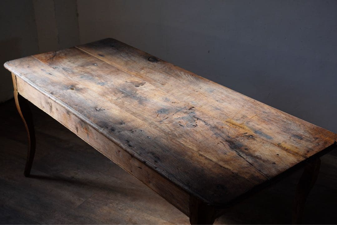 アンティーク フランス テーブル ダイニングテーブル デスク 什器 古木