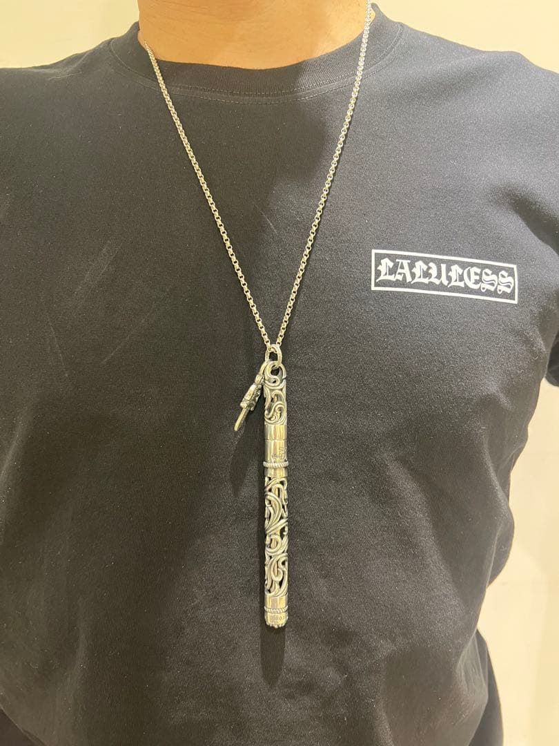 S925刻印有：重厚シルバーペンダントとしても使えるペン SZB005