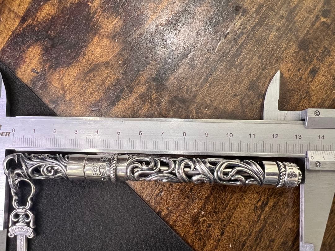 S925刻印有：重厚シルバーペンダントとしても使えるペン SZB005