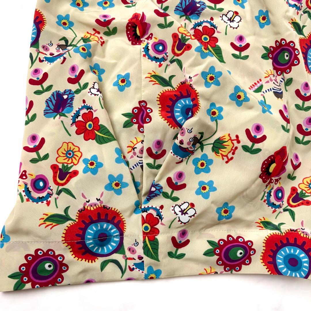 【洗える 極美品】アルベロベロ サルエルパンツ ぶたさん フラワー柄 近年