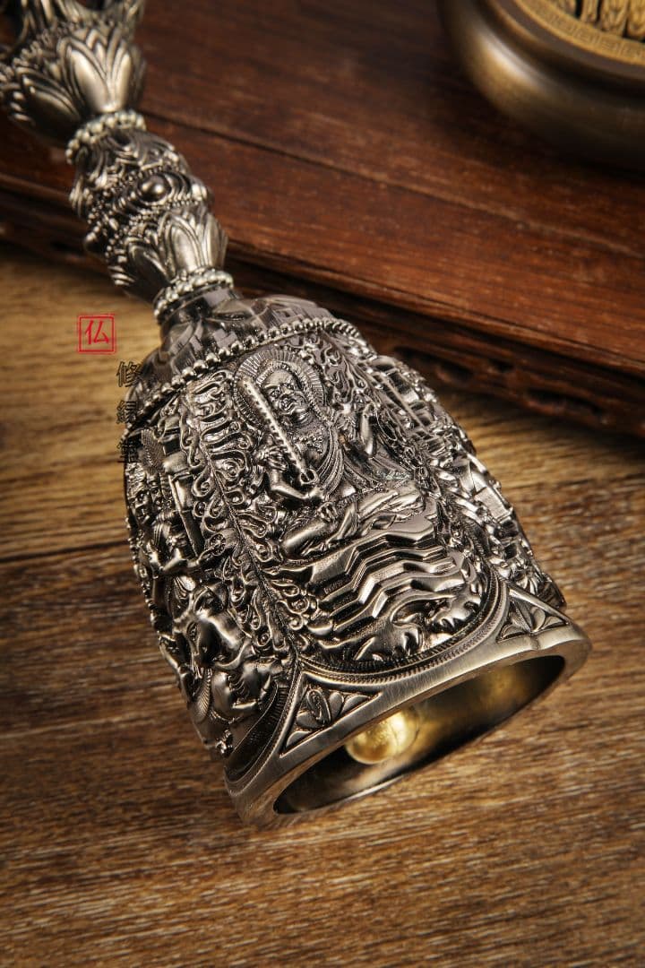 修縁堂】密教法具レトロな黒五大明王金剛盤金剛五鈷杵