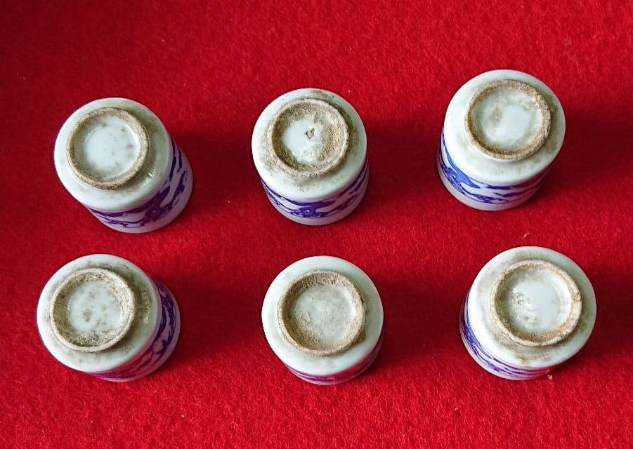 古伊万里染付覗き猪口骨董