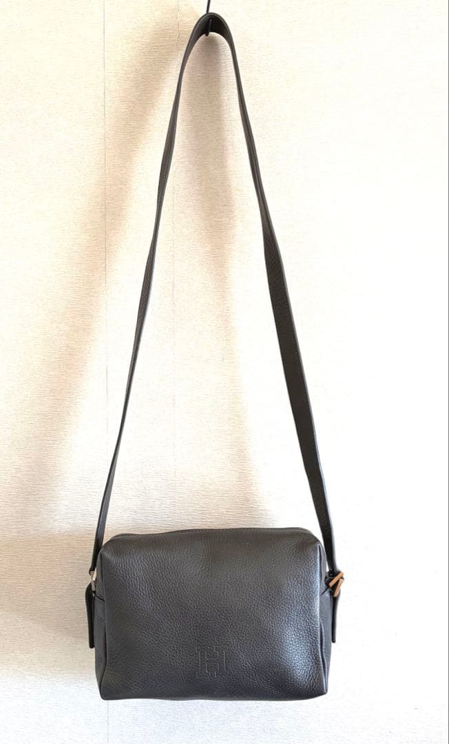 HIROFU【ヴィータ】レザーショルダーバッグ S 2WAY 本革　グレー