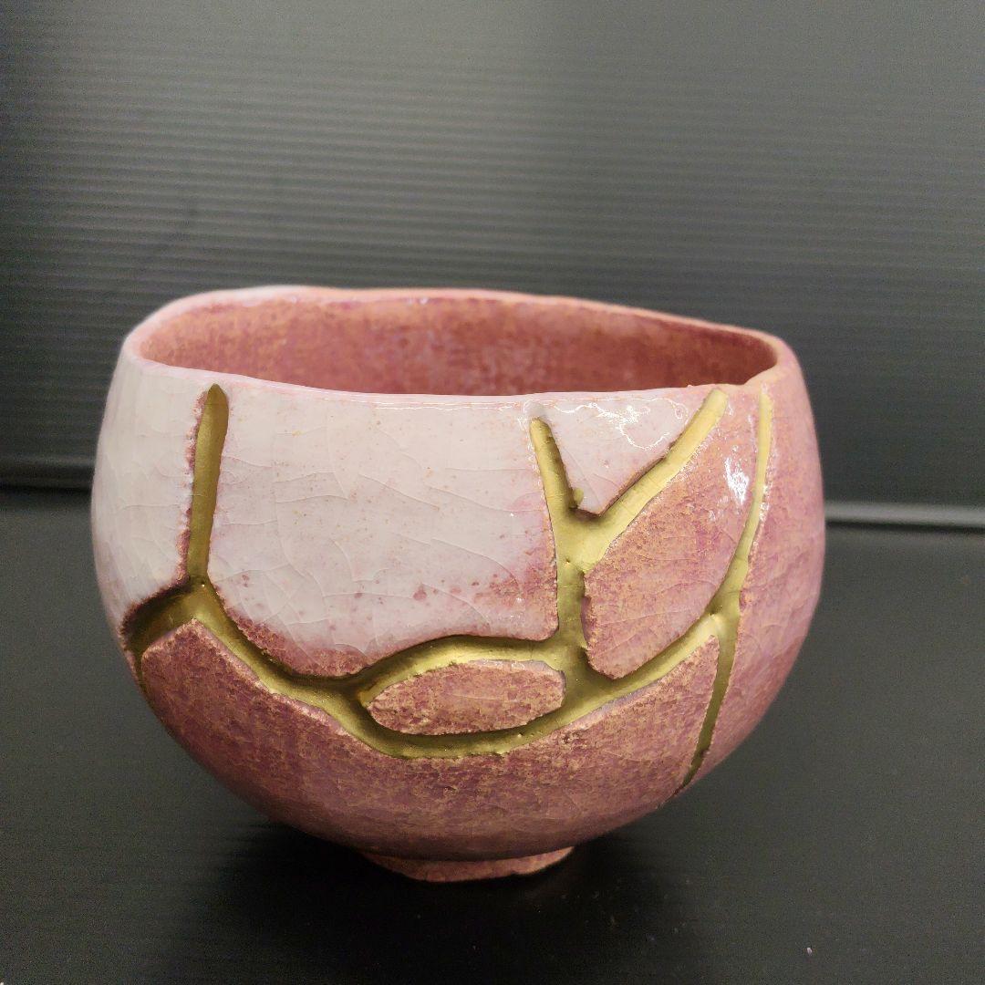 清水焼 光悦雪峰 佐々木昭楽造 赤楽 抹茶碗 共箱 共布 栞