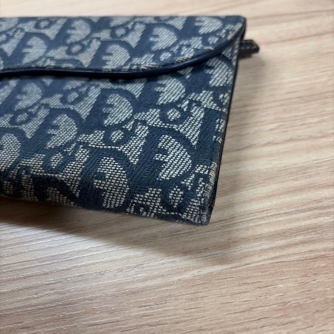 Dior 三つ折り財布 ネイビー - メルカリ