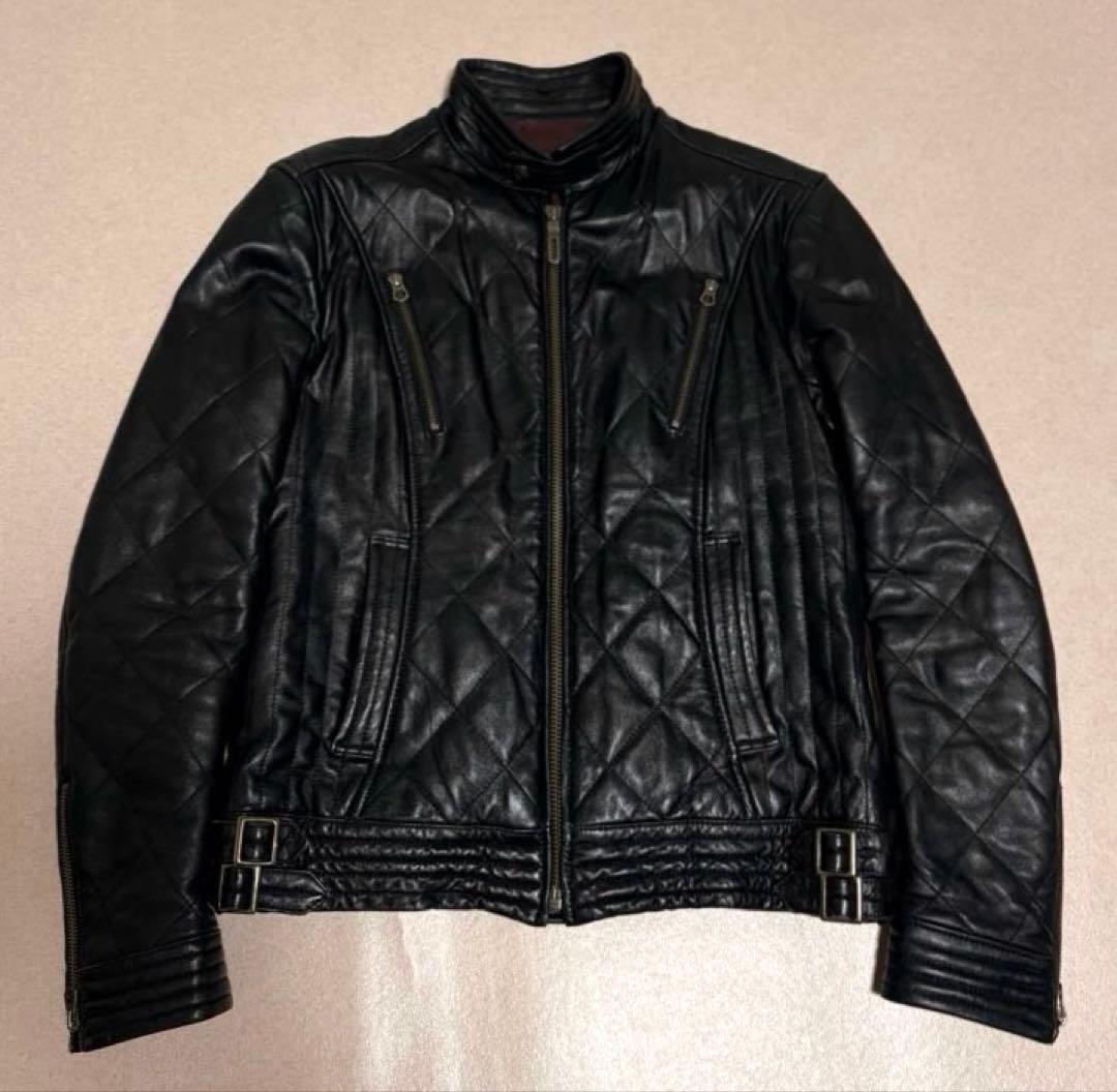 美品Men's Bigi Quilted Lamb Leather Jacket 美品Men's Bigi Quilted