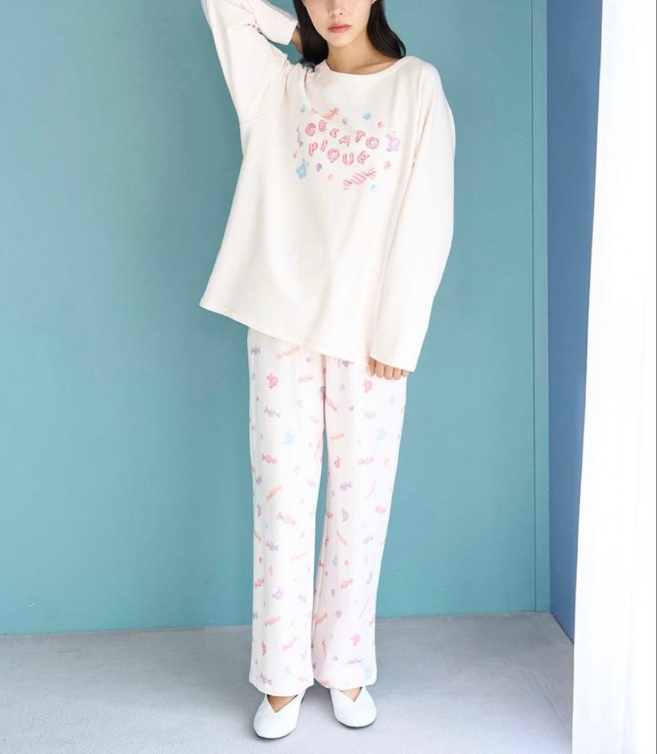 新品タグ付♡ジェラートピケ キャンディワンポイントロンT&ロングパンツ上下セット