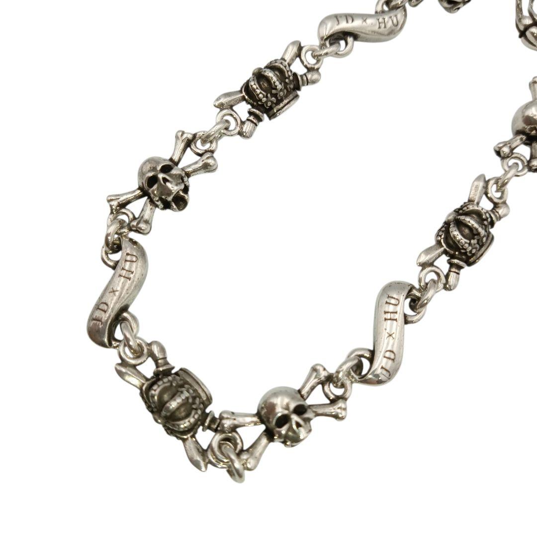 ジャスティンデイヴィス ブレスレット クラウン スカル シルバー925