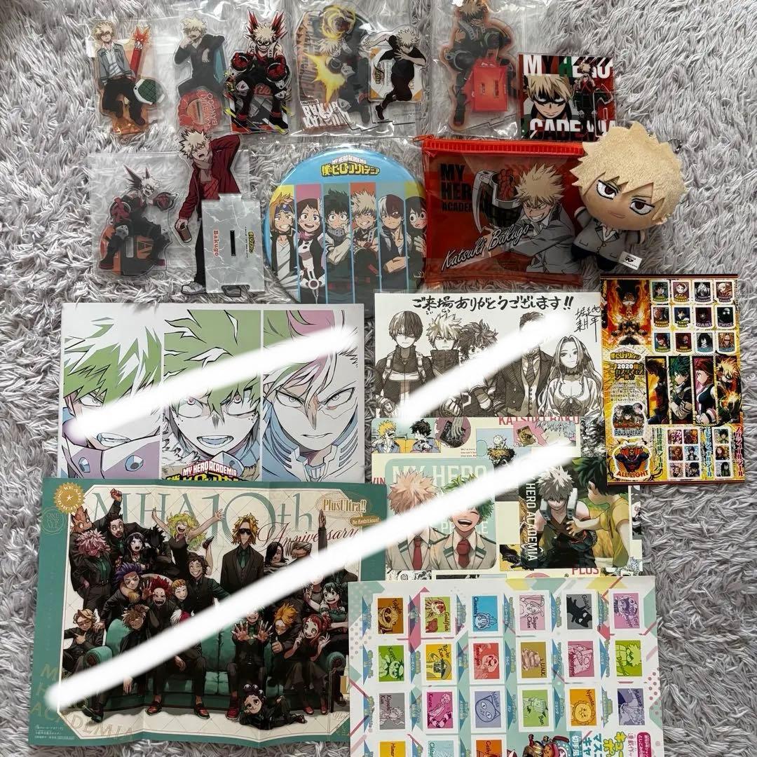 爆豪勝己 グッズ 缶バッチ アクスタ カード ポスター クリアファイルぬいぐるみ