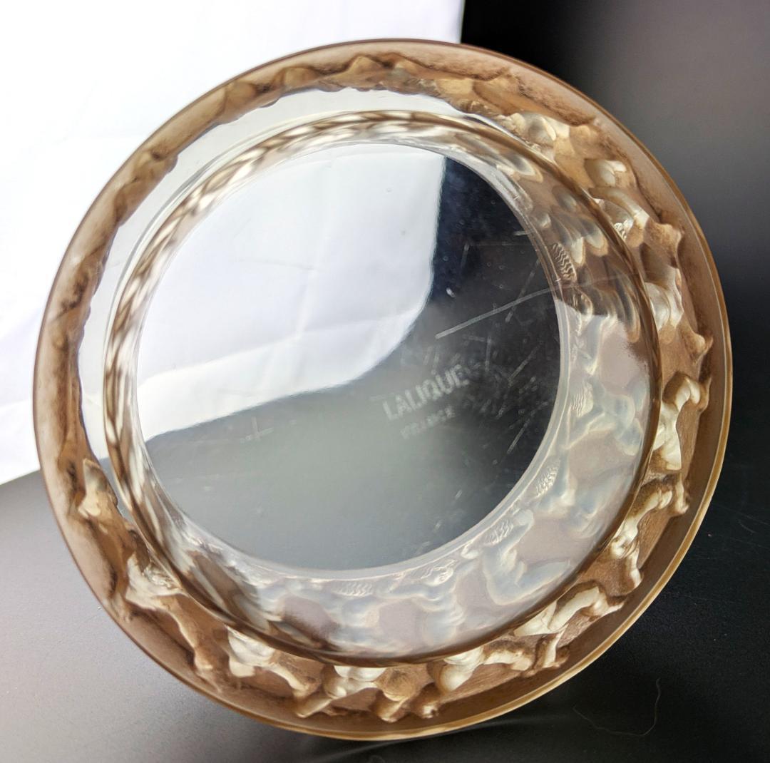 ☆生命の神秘☆ルネ ラリック アンファン希少な茶パチネ蓋物神秘の