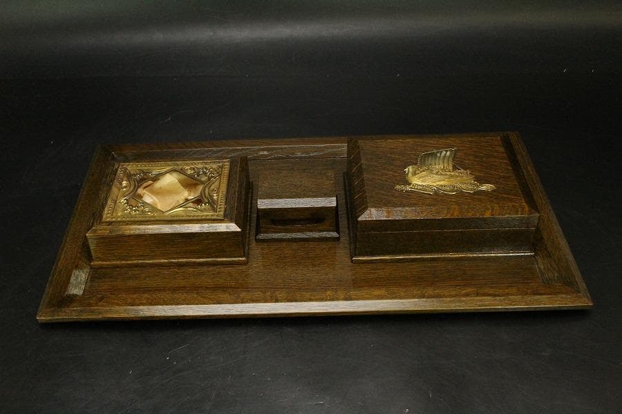 アンティーク 寶舟 卓上 煙草具 揃い 未使用 高島屋(P120)