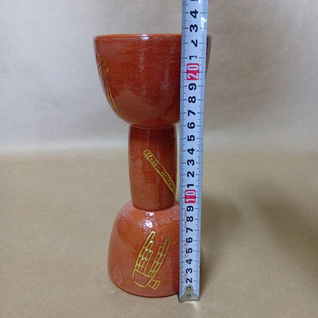 茶道具 赤鼓胴花入 近代陶芸作品 花入・花瓶 【古美術・茶道具 改