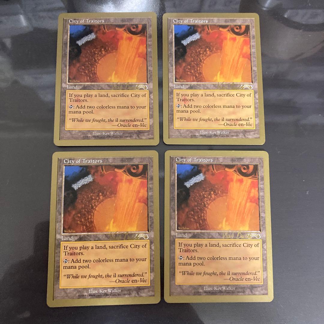金枠】裏切り者の都／City of Traitors(英語) 4枚セット MTG 裏切り者の都