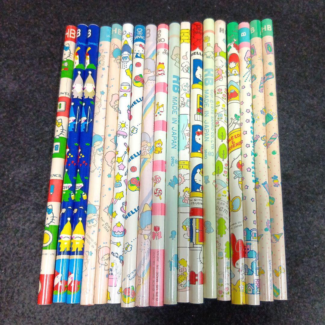 は*】様 ■ 昭和レトロ サンリオ 人気キャラクター柄鉛筆 18本セット 日本製 □ 昭和レトロ サンリオ 人気キャラクター柄鉛筆 18本セット 日本製 □