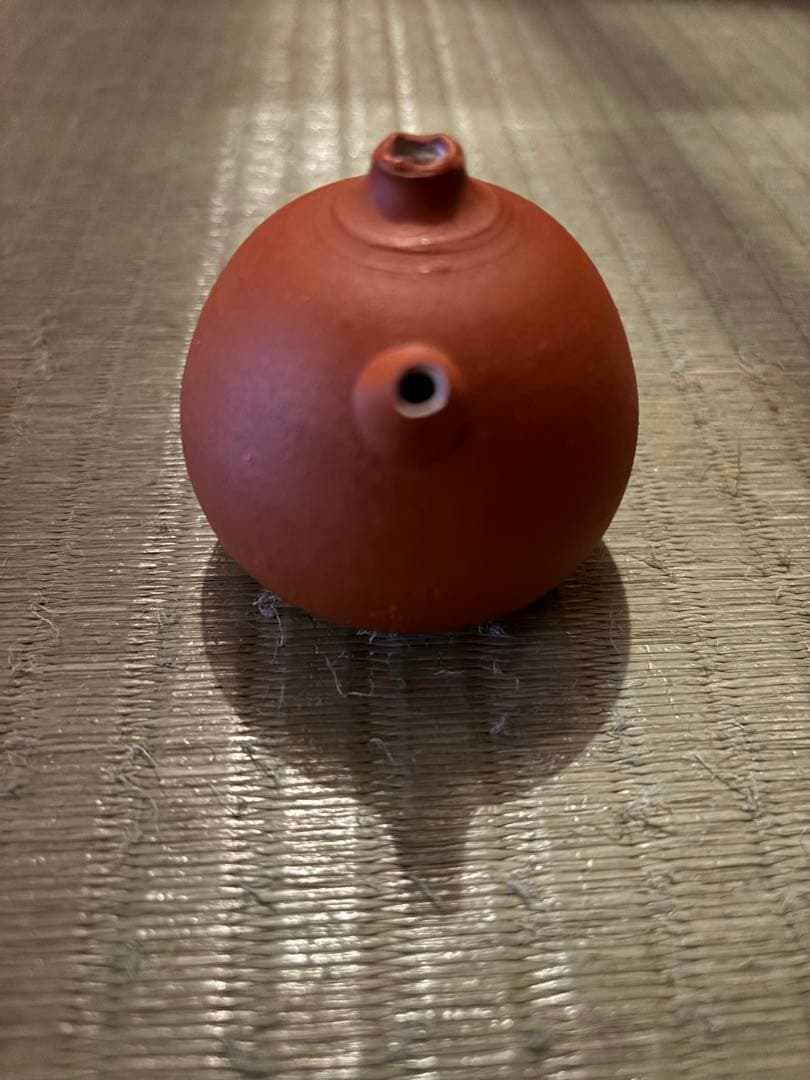 三代山田常山 梨皮 朱泥 水滴 人間国宝 稀少品 在銘