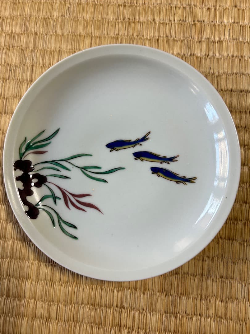 初代徳田八十吉古九谷写絵変り中皿5枚