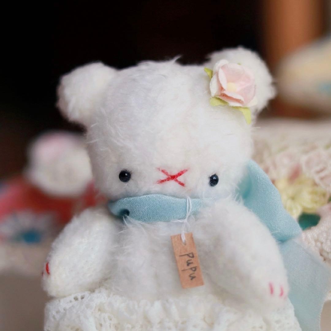 花くまちゃん ぬいぐるみ テディベア アーティストベア 海外作家様