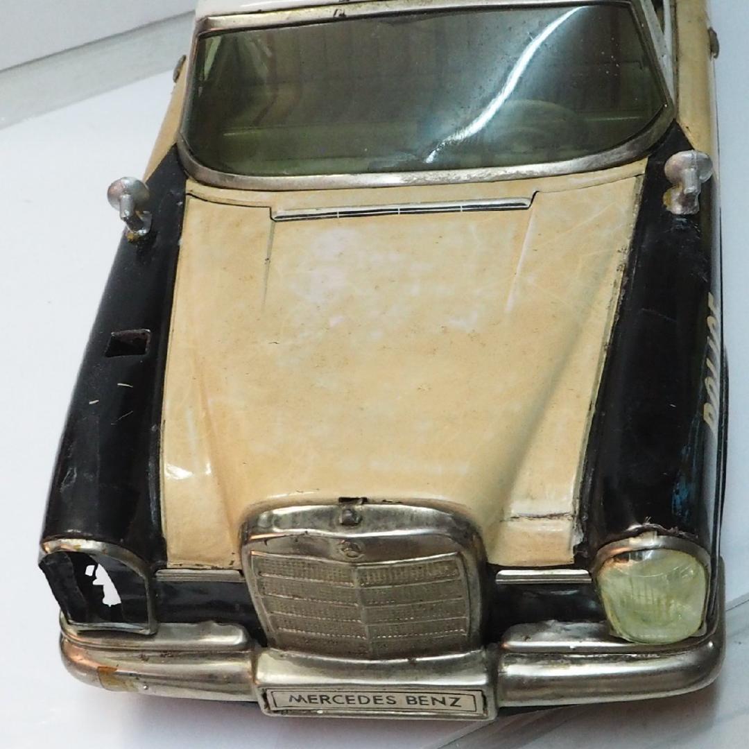 野村【 メルセデス ベンツ220S ポリスカー ホイル欠】ブリキTIN 動作不良