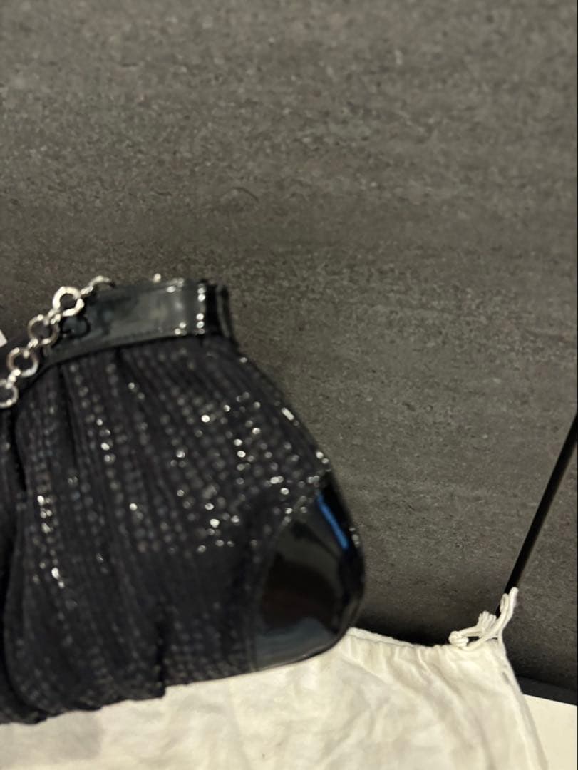 フェラガモ　ガンチーニ　ストーン　スパンコール　パーティーバッグ