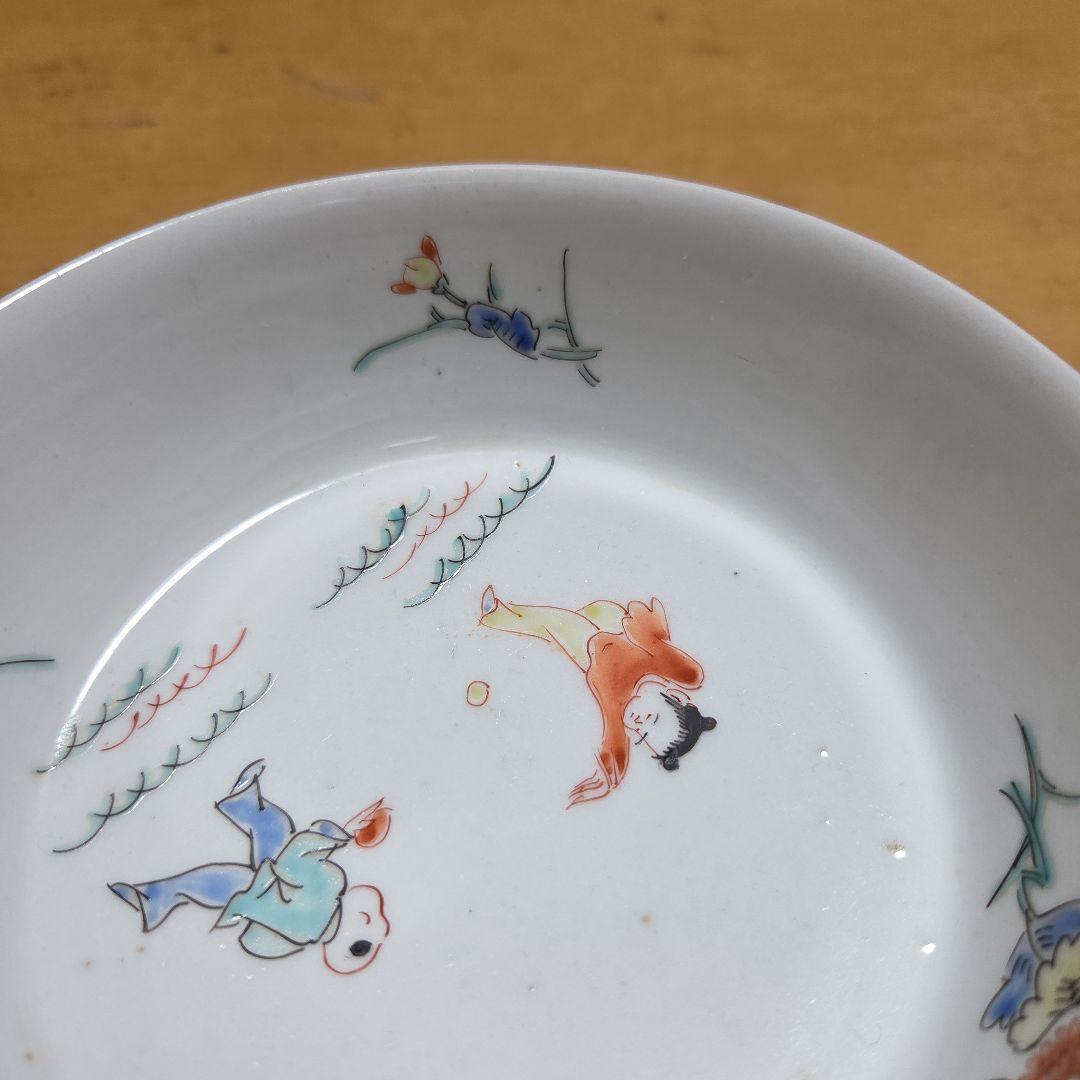 江戸中期 色絵柿右衛門唐子花図鉢（向付け）