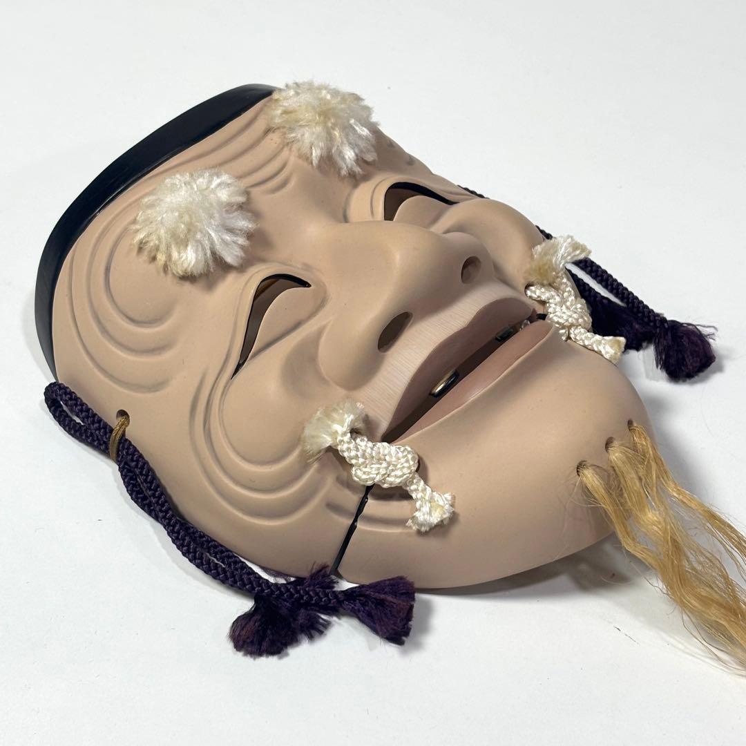 翁面 神楽面 能面 伝統工芸 能楽 翁面 時代物 お面 翁 博多人形 - メルカリ