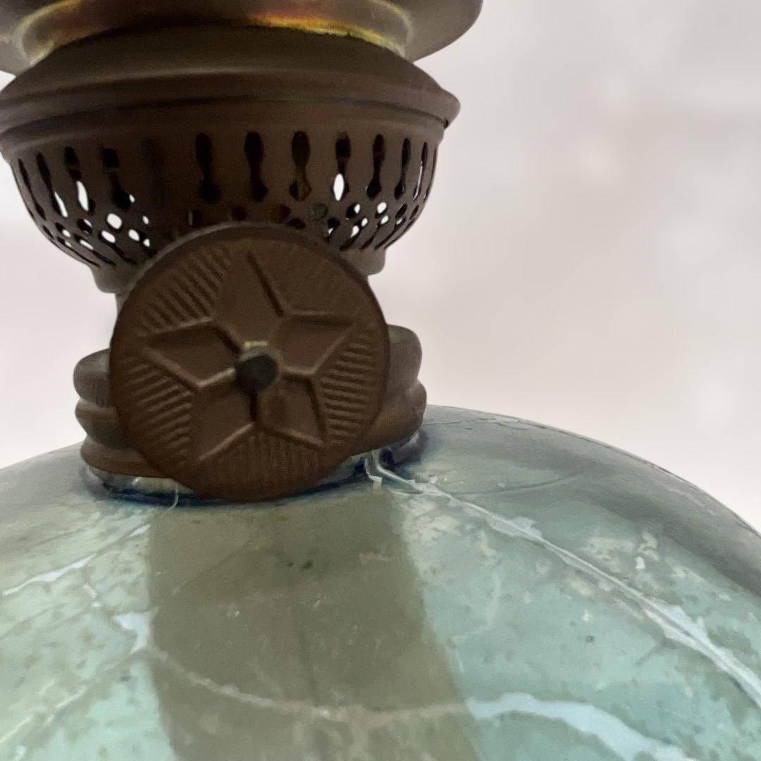 明治時代から100年以上経過しておりアンティーク希少レトロオイルランプ台