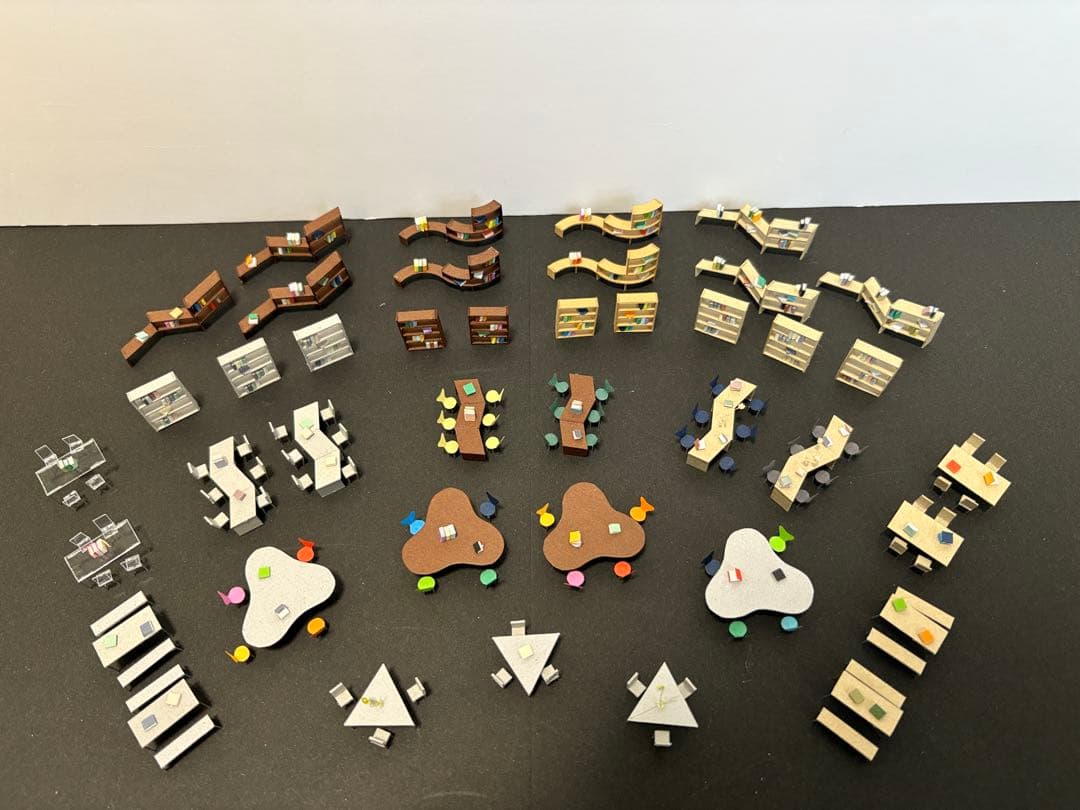 建築模型添景 1/100 スタディスペースセット