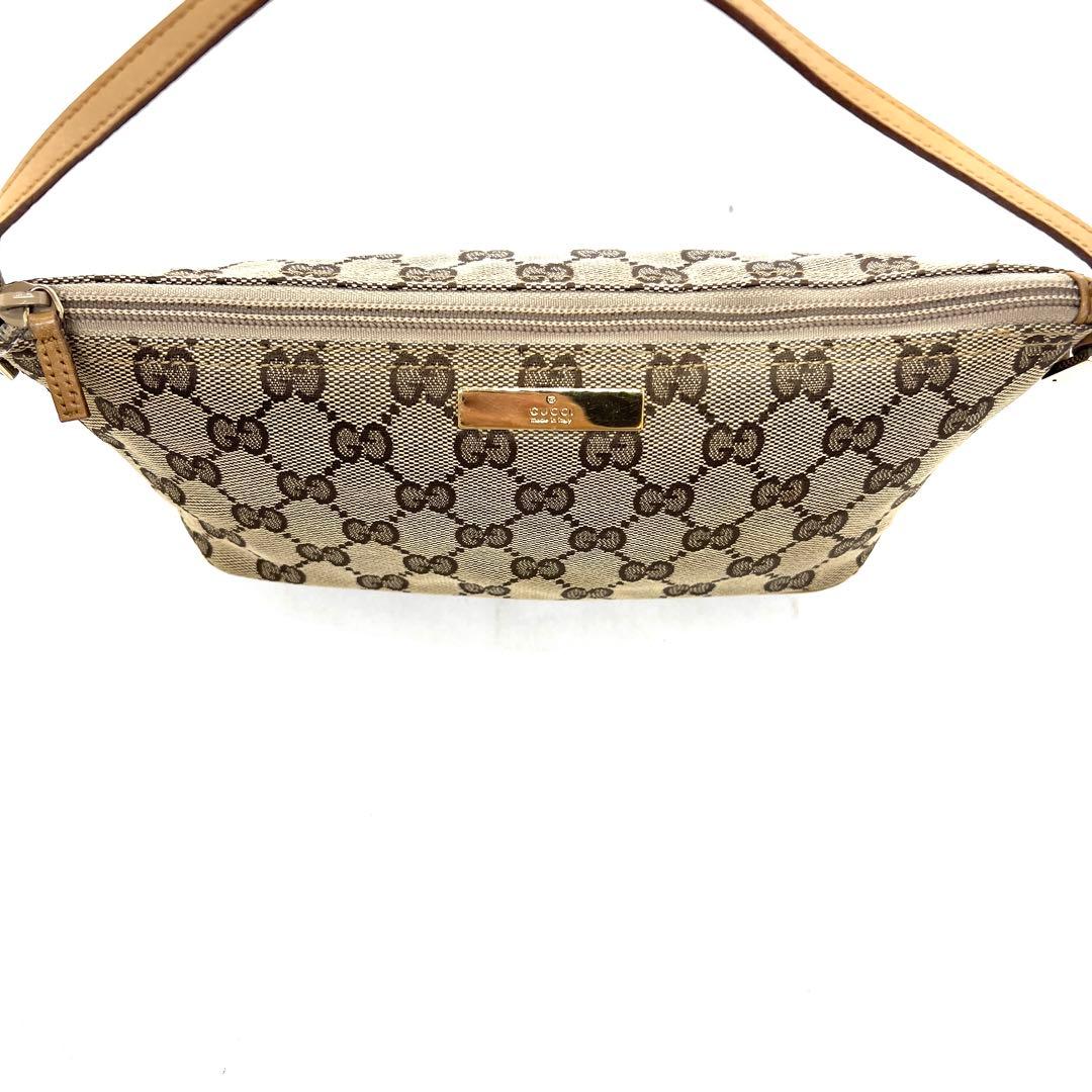 【極美品】グッチ GG ハンドバッグ アクセサリーポーチ キャンバス レザー