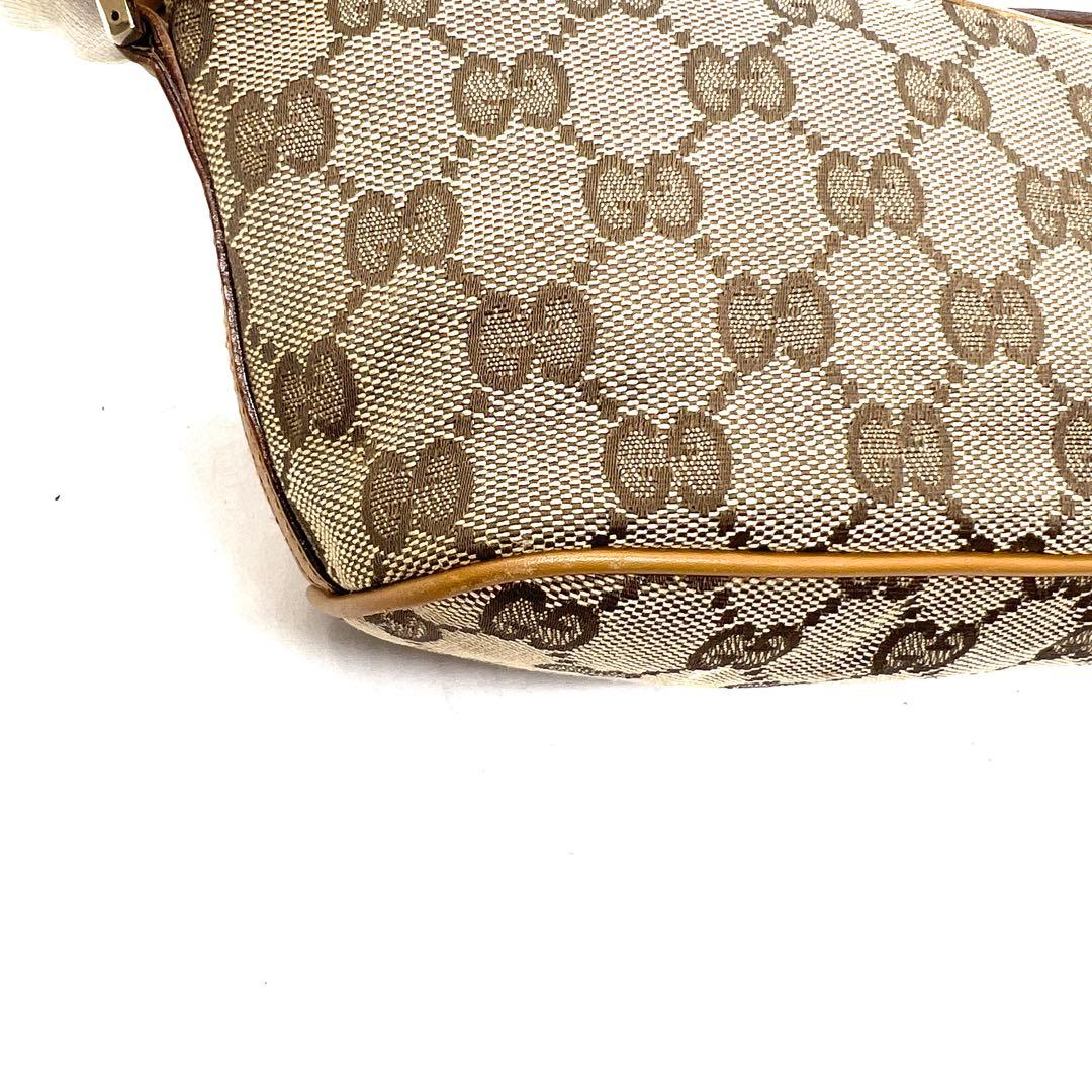 【極美品】グッチ GG ハンドバッグ アクセサリーポーチ キャンバス レザー