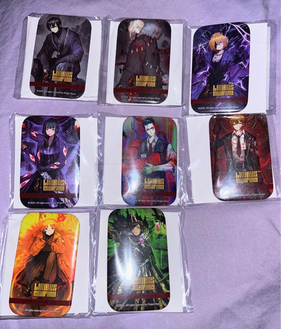 リンバスカンパニー イサン他7人 くじメイト 特典ブロマイド D賞 缶バッジ