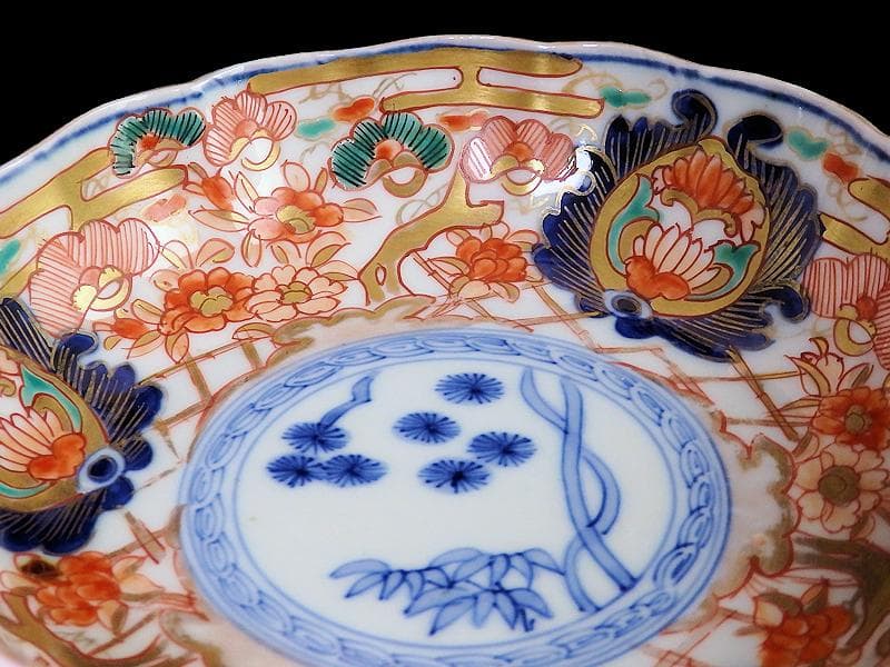 古伊万里 金襴手 松竹に牡丹の図 膾皿 2客 E939AS-CQr - メルカリ