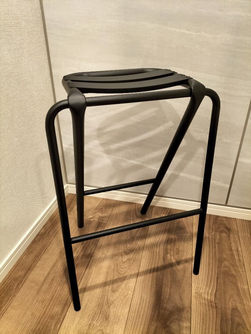 BENT HIGH STOOL スツール BLACK(JTH06)
