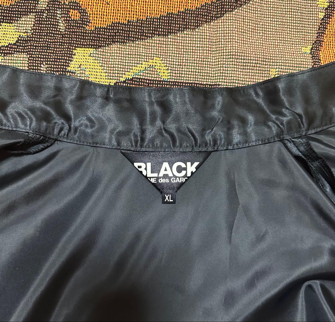 《極美品》ブラック コムデギャルソン サテン チャイナジャケット XL 17ss
