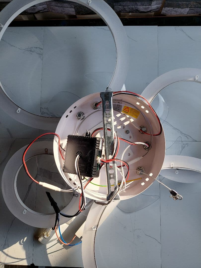 B-63】北欧リングデザインLED シーリングファンライト