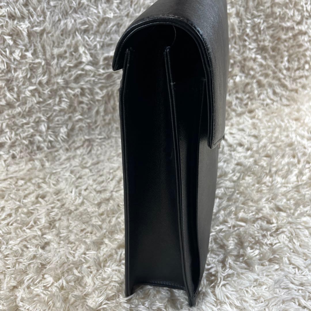 バーバリー ビジネスバッグ ブリーフケース サフィアーノ レザー A4 ブラック