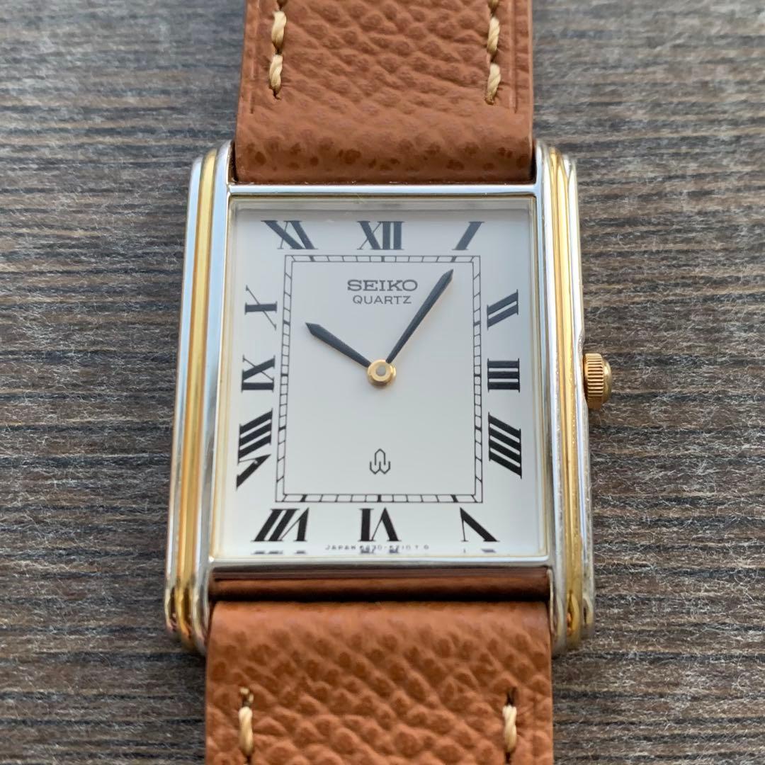 Vintage seiko tank セイコー　タンク　腕時計　メンズ　シャリオ