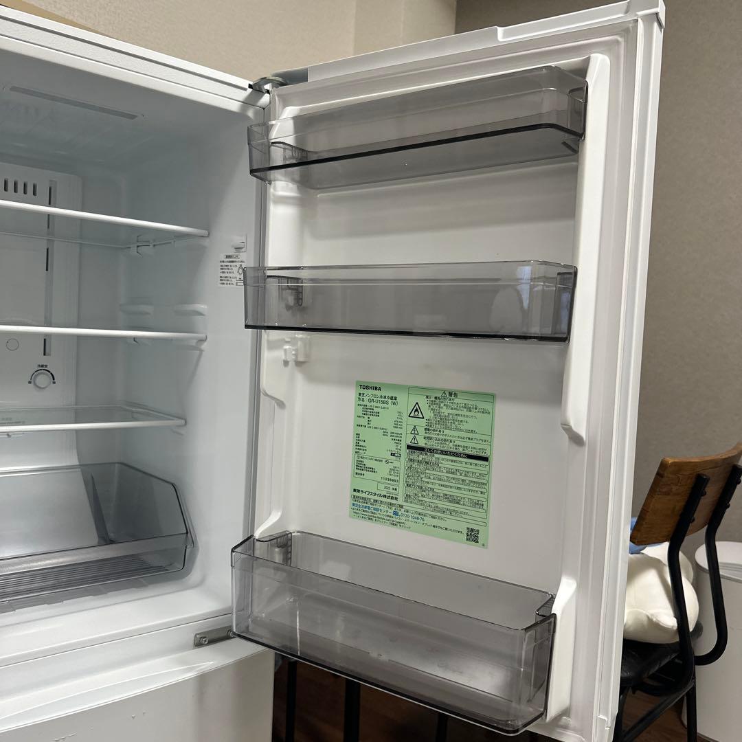 TOSHIBA GR-U15BS (W) 冷蔵庫 153L