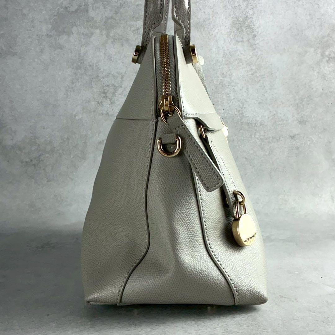 美品✨フルラ パイパー M ドーム 2way ハンド ショルダーバッグ レザー