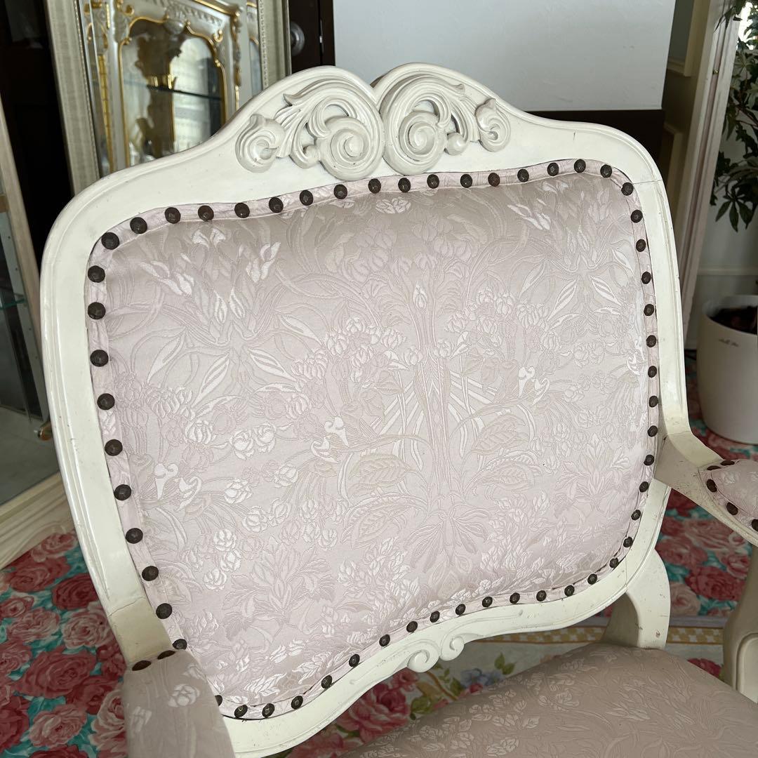 k075r118 白家具 姫系ソファセット 2人掛け・1人掛け×2台 クラシック