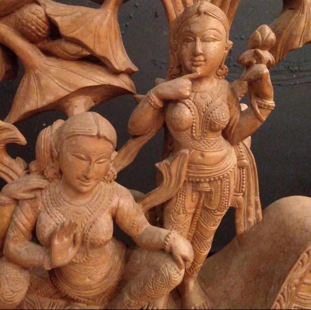 インド 木彫り ヒンドゥー教 骨董 アンティーク