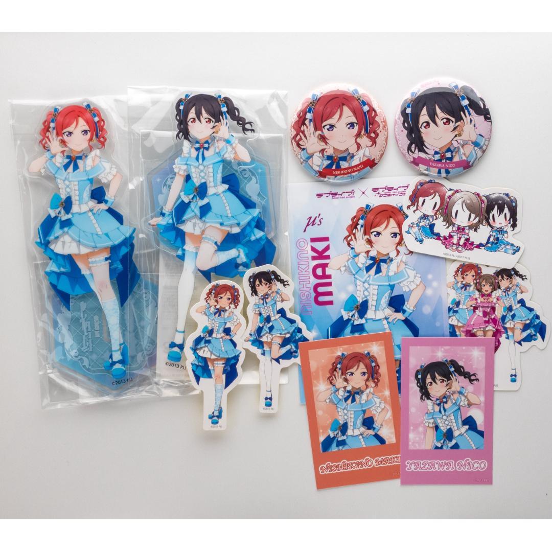 ラブライブ！μ's 矢澤にこ 西木野真姫 渡辺曜 缶バッジ カード グッズ