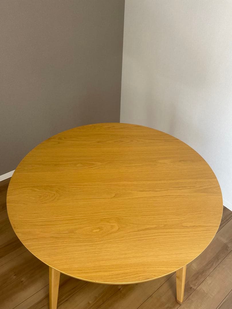 【最終値下げ24日まで】自然と視線が交わる 円形ダイニングテーブル