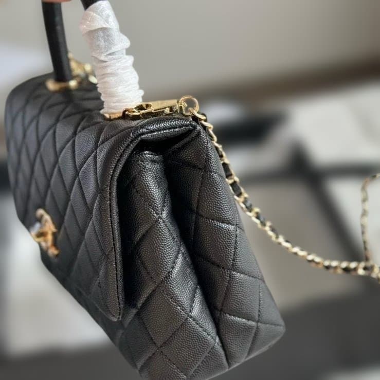 coco handle 金 ブラック ショルダーバッグ