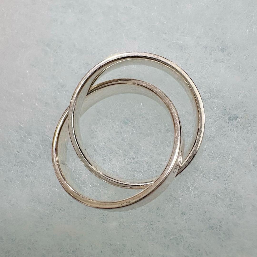 ティファニー 9号 インターロッキング リング ダブル 1837 2連 箱付き