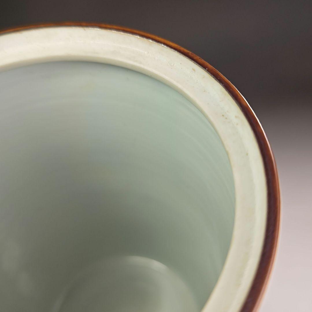 ウ293 水指『平安 龍岳造』『染付松竹梅 中置 水指 共箱』茶道具