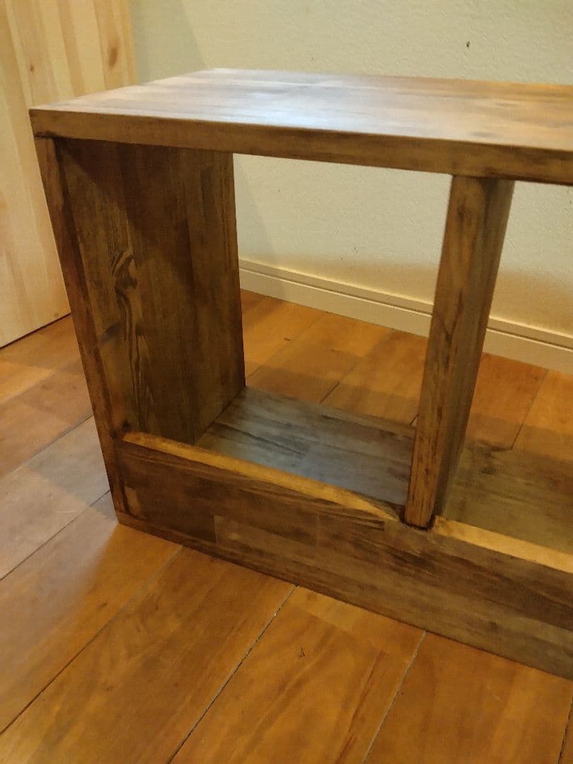 木製　ハンドメイド　オーダー　日の字　ロの字　本棚　シェルフ　マガジンラック