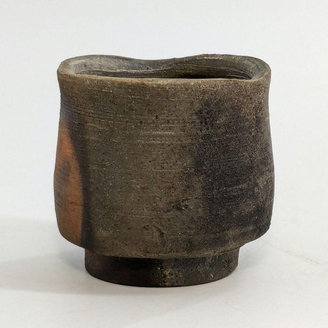 岡山県重要無形文化財 松井與之 備前焼 窯変徳利&酒呑