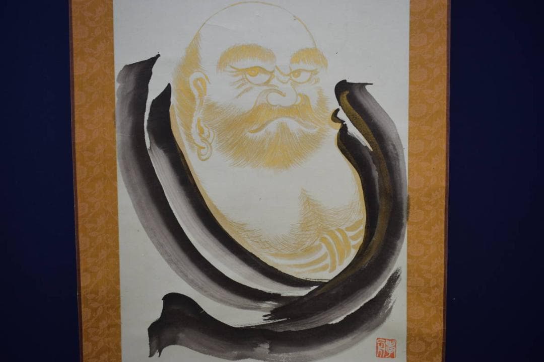 不詳/作者不詳/黄金達磨図/布袋屋掛軸HG-814