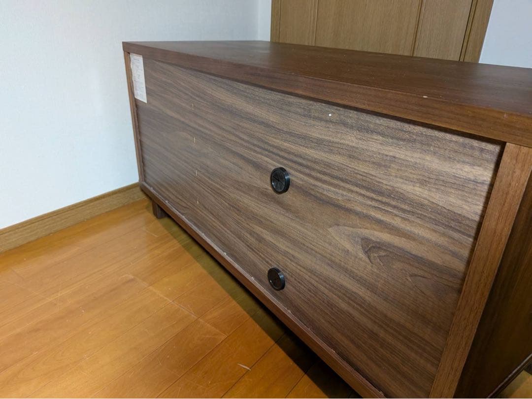 □送料込□無印 木製 テレビボード AVラック テレビ台 ウォールナット