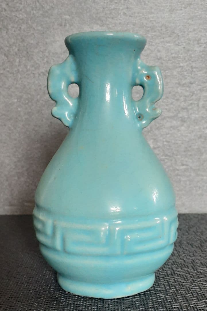 中国古美術 中国古陶磁器 古玩 民国期 倣】宋時代 汝窯 双耳